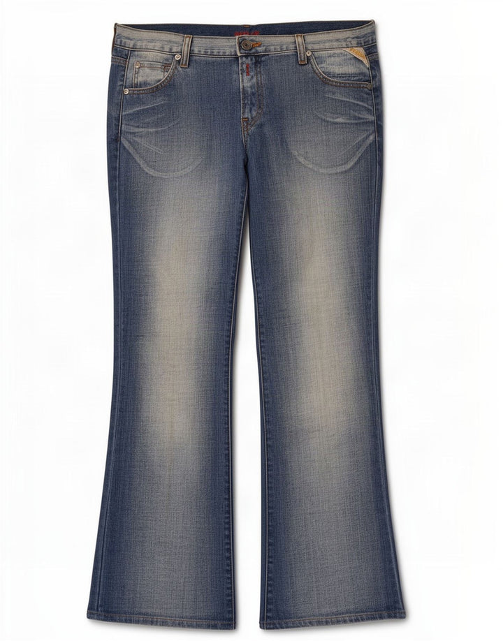 Replay Womens Bootcut Jeans W32 L30 Blue Cotton