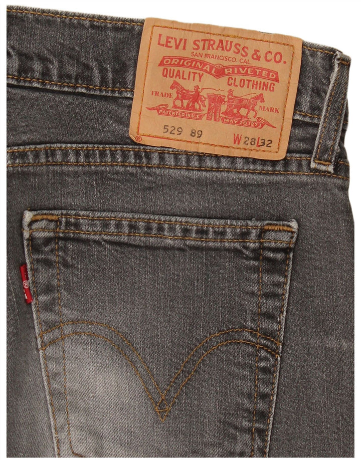 Levi's Womens 529 Bootcut Jeans W28 L28 Grey Cotton