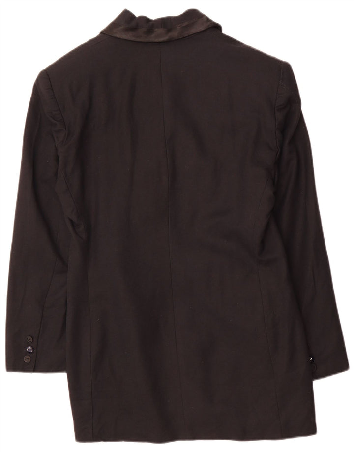 VINTAGE Womens Double Breasted Blazer Jacket IT 44 Medium Navy Blue