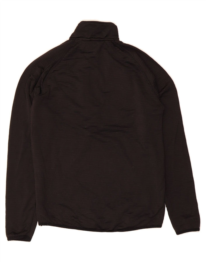 EDDIE BAUER Mens Zip Neck Sweatshirt Jumper Small Black Pinstripe Vintage Eddie Bauer and Second-Hand Eddie Bauer from Messina Hembry 