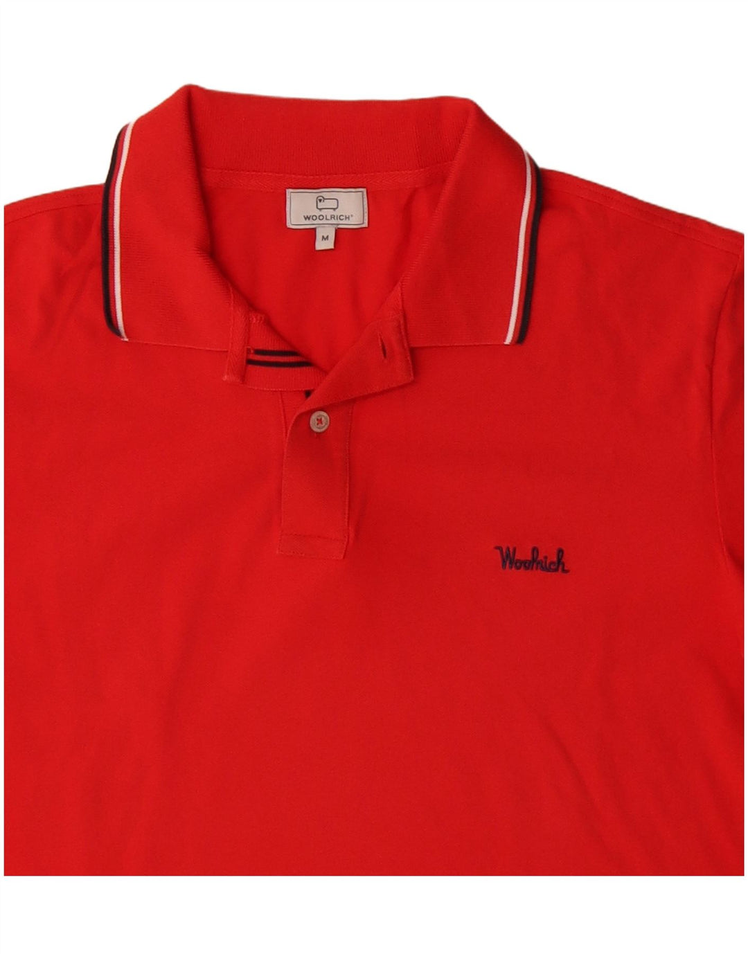 WOOLRICH Mens Polo Shirt Medium Red Cotton