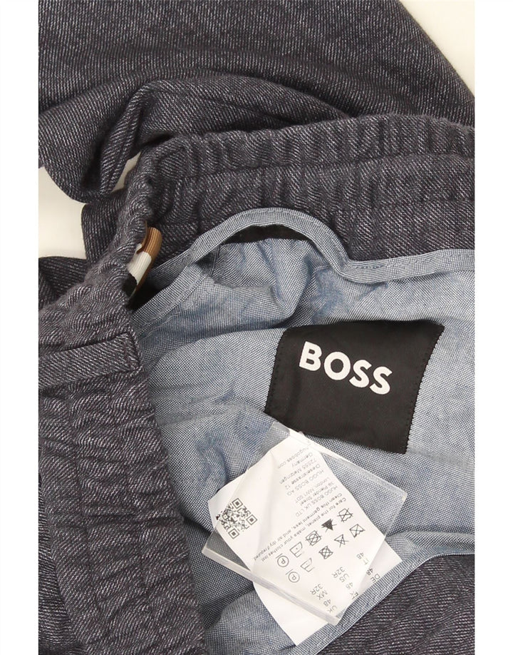 HUGO BOSS Mens Tapered Chino Trousers IT 48 Medium W32 L30 Grey Polyester