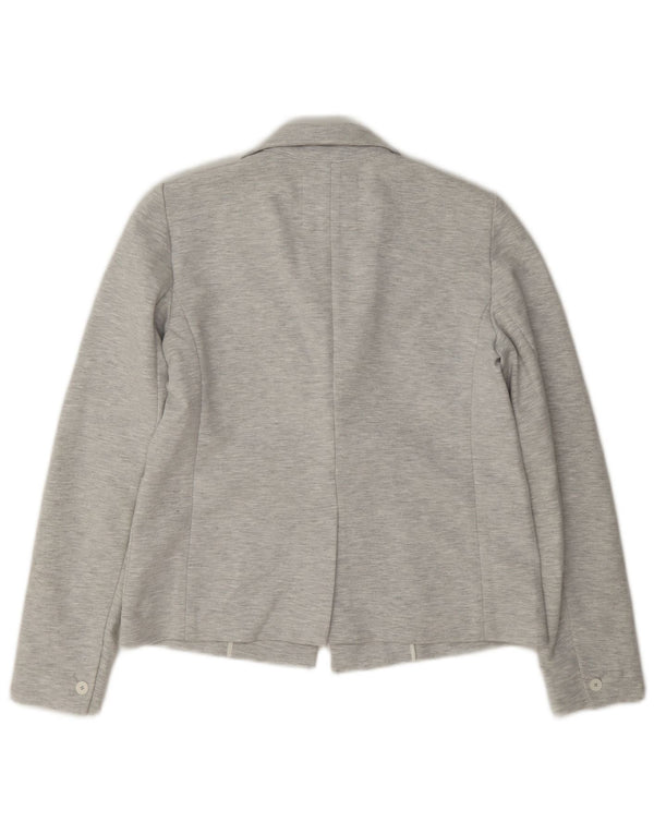 Gap Womens 1 Button Blazer Jacket US 6 Medium Grey Polyester