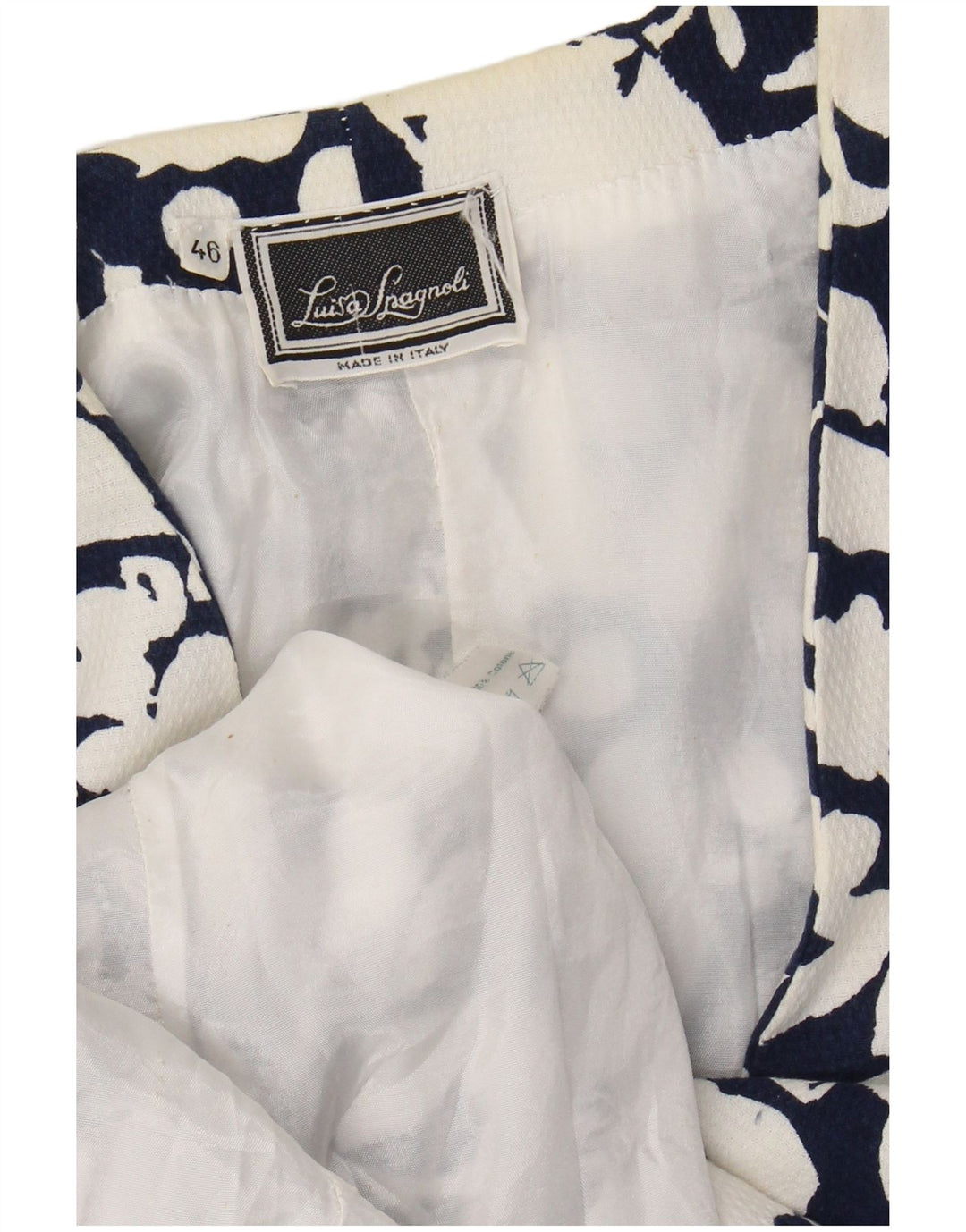 LUISA SPAGNOLI Womens 3/4 Sleeve Blazer Jacket IT 46 Large Navy Blue