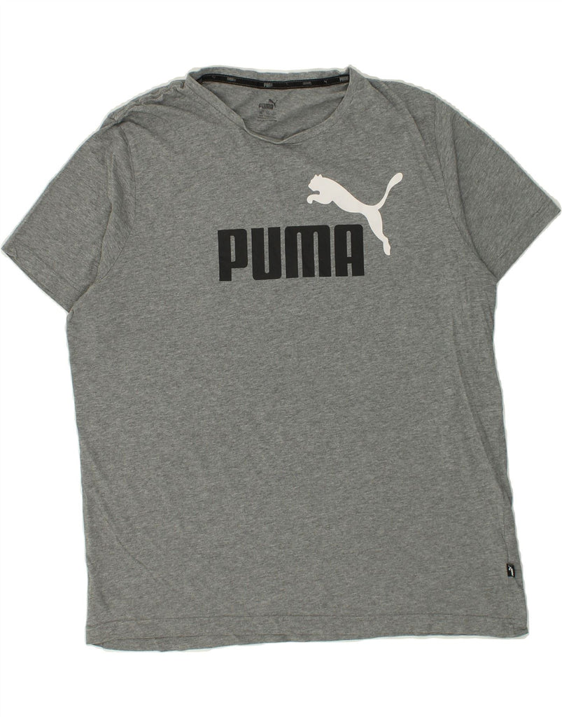 PUMA Mens Graphic T-Shirt Top 2XL Grey Cotton | Vintage Puma | Thrift | Second-Hand Puma | Used Clothing | Messina Hembry 