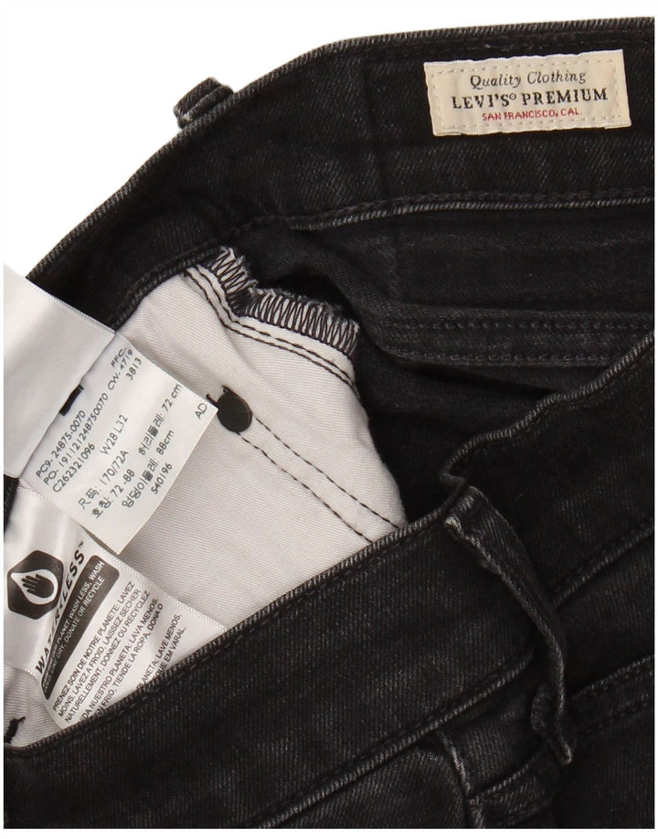 LEVI'S Womens Skinny Jeans W28 L32 Black Cotton