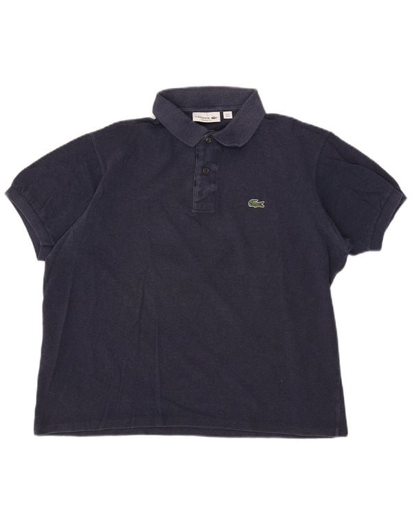 Lacoste Mens Classic Fit Polo Shirt Size 5 Large Navy Blue Cotton