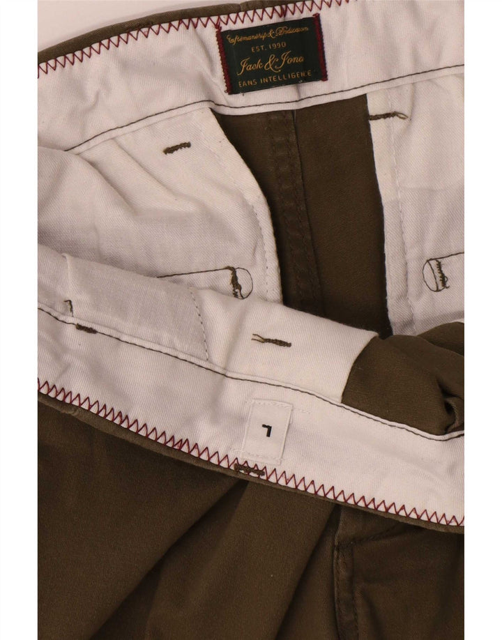 Jack & Jones Mens Chino Shorts Large W36 Khaki Cotton