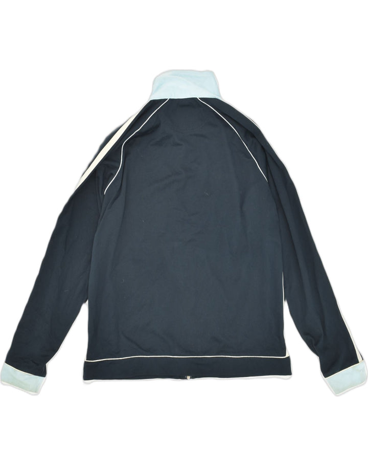CHAMPION Womens Tracksuit Top Jacket UK 14 Medium Navy Blue Polyester | Vintage Champion | Thrift | Second-Hand Champion | Used Clothing | Messina Hembry 