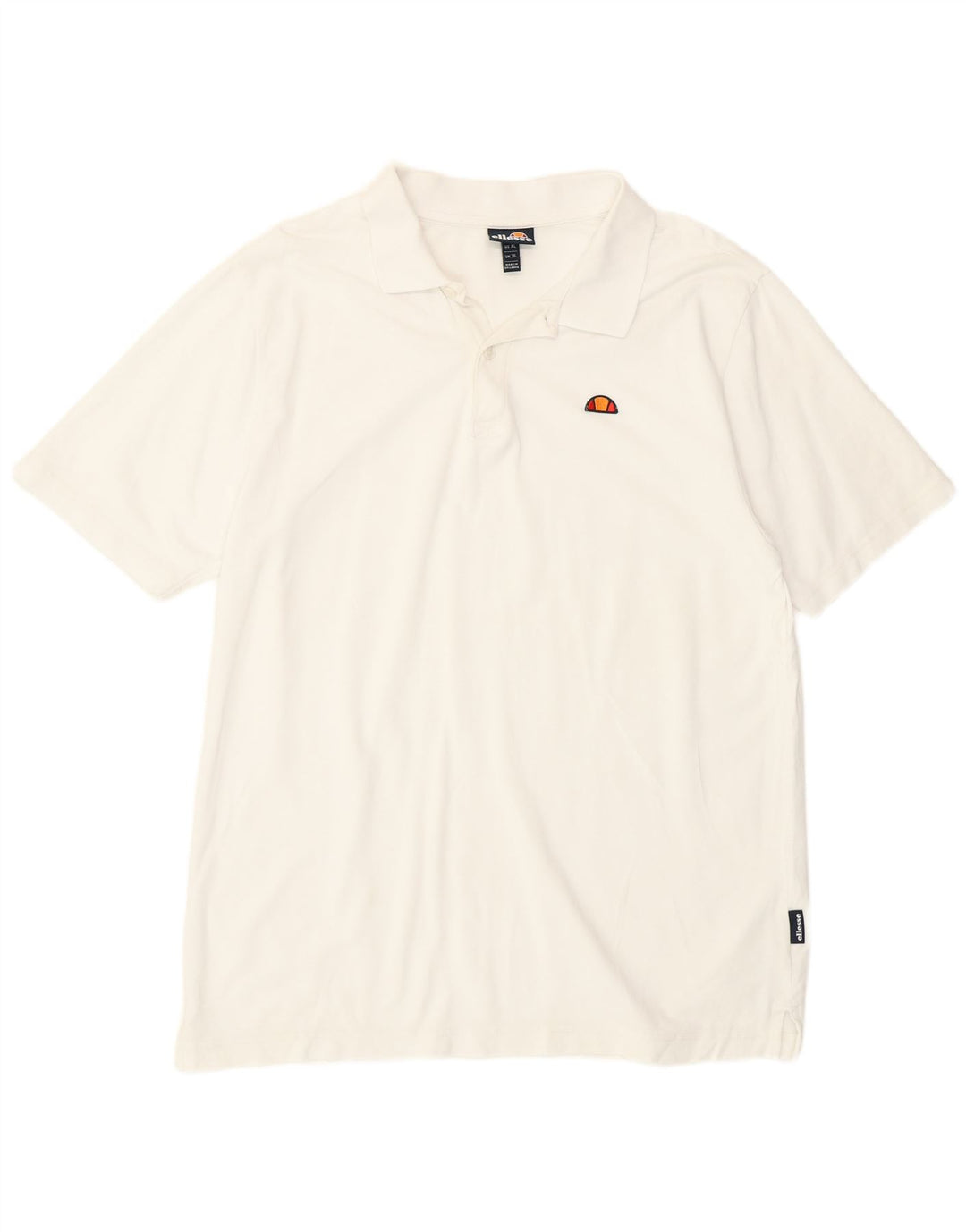 Ellesse Mens Polo Shirt XL White Cotton