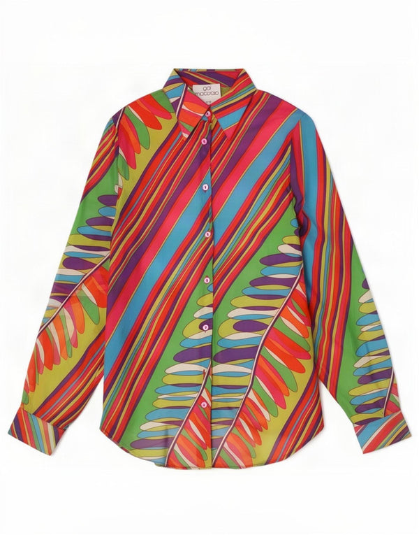 Gai Mattiolo Womens Shirt Blouse UK 14 Medium Multicoloured Striped