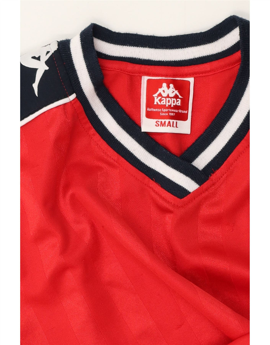KAPPA Mens Graphic T-Shirt Top Small Red Colourblock