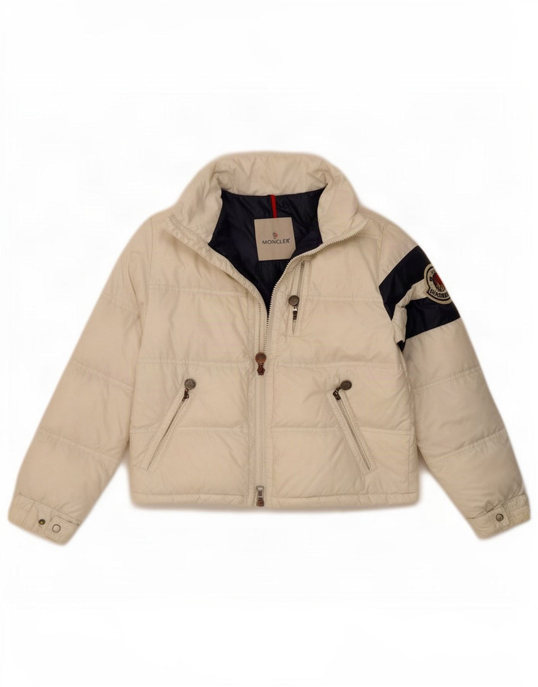 Moncler Girls Graphic Padded Jacket 9-10 Years White Colourblock Polyamide