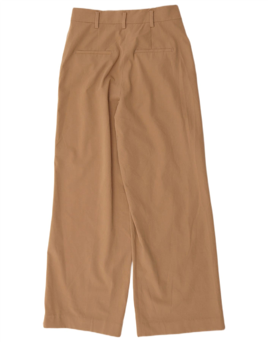 Zara Womens Wide Leg Chino Trousers Medium W28 L30 Brown Polyester