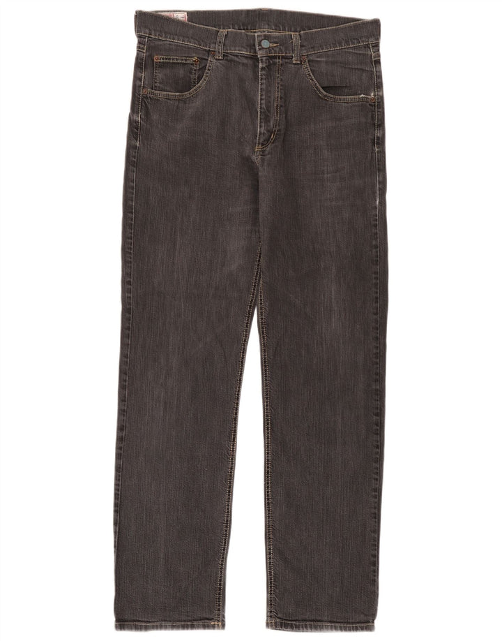 Rifle Mens Straight Jeans W34 L32 Grey Cotton