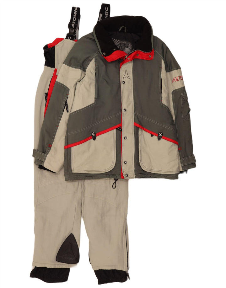 Atomic Mens Graphic Ski 2 Piece Set UK 38 Medium Grey Colourblock