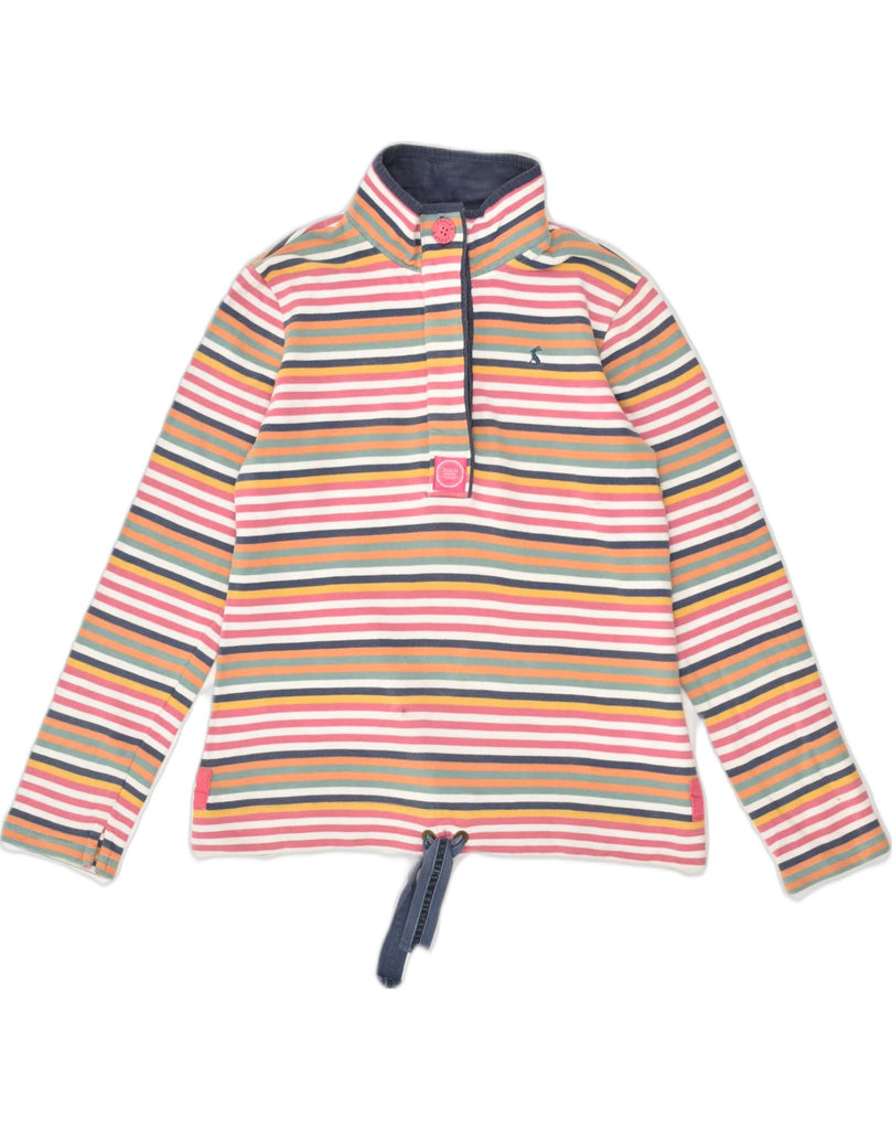 JOULES Womens Button Neck Sweatshirt Jumper UK 10 Small Multicoloured | Vintage Joules | Thrift | Second-Hand Joules | Used Clothing | Messina Hembry 