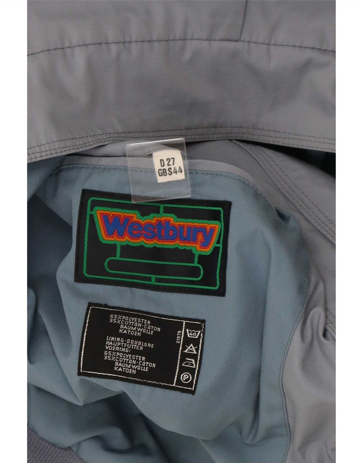 WESTBURY Mens Bomber Jacket UK 44 2XL Grey Colourblock Polyester