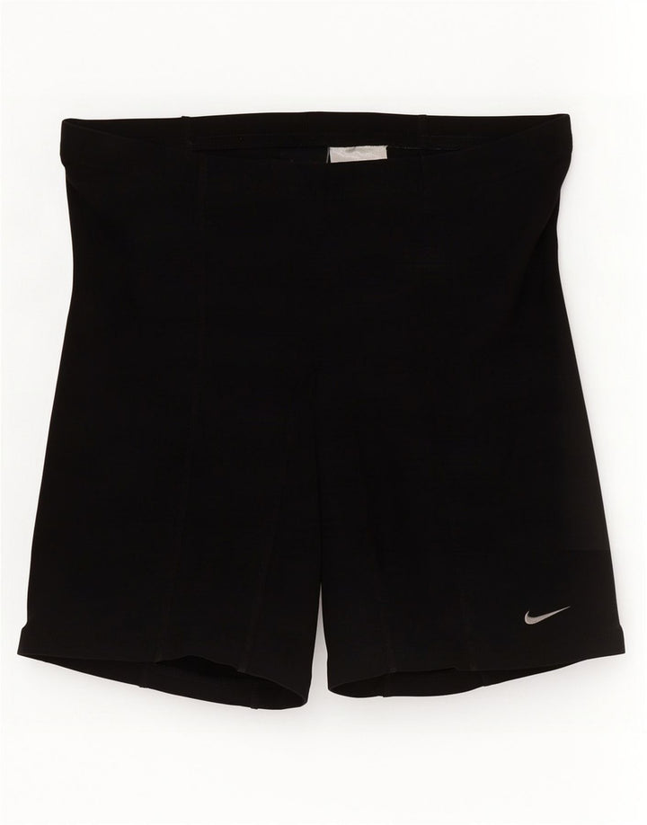 Nike Womens Sport Shorts UK 14 Medium Black Polyester
