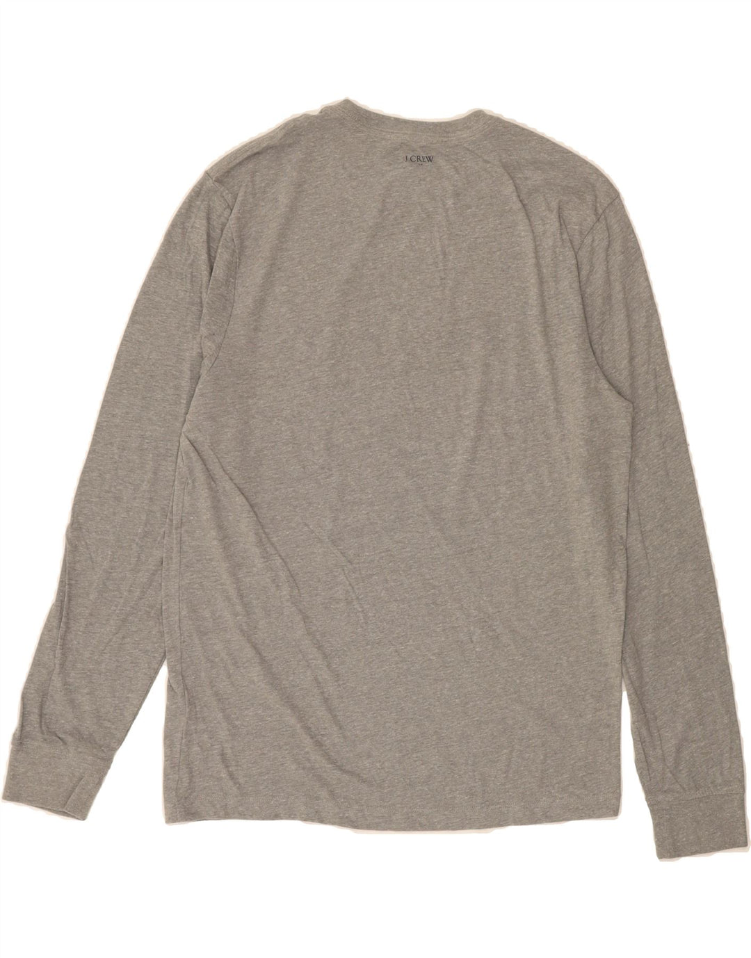 J. CREW Mens Graphic Top Long Sleeve Medium Grey Cotton Vintage J. Crew and Second-Hand J. Crew from Messina Hembry 