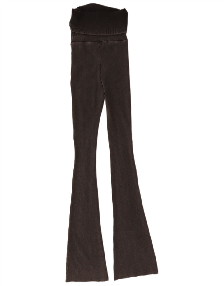Zara Womens Flare Leggings UK 8 Small  Grey Cotton