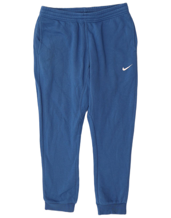 Nike Mens Tracksuit Trousers Joggers Large Blue Cotton