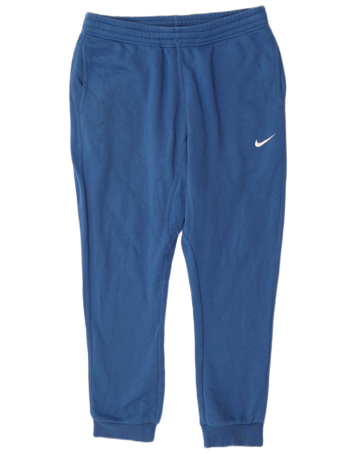 Nike Mens Tracksuit Trousers Joggers Large Blue Cotton
