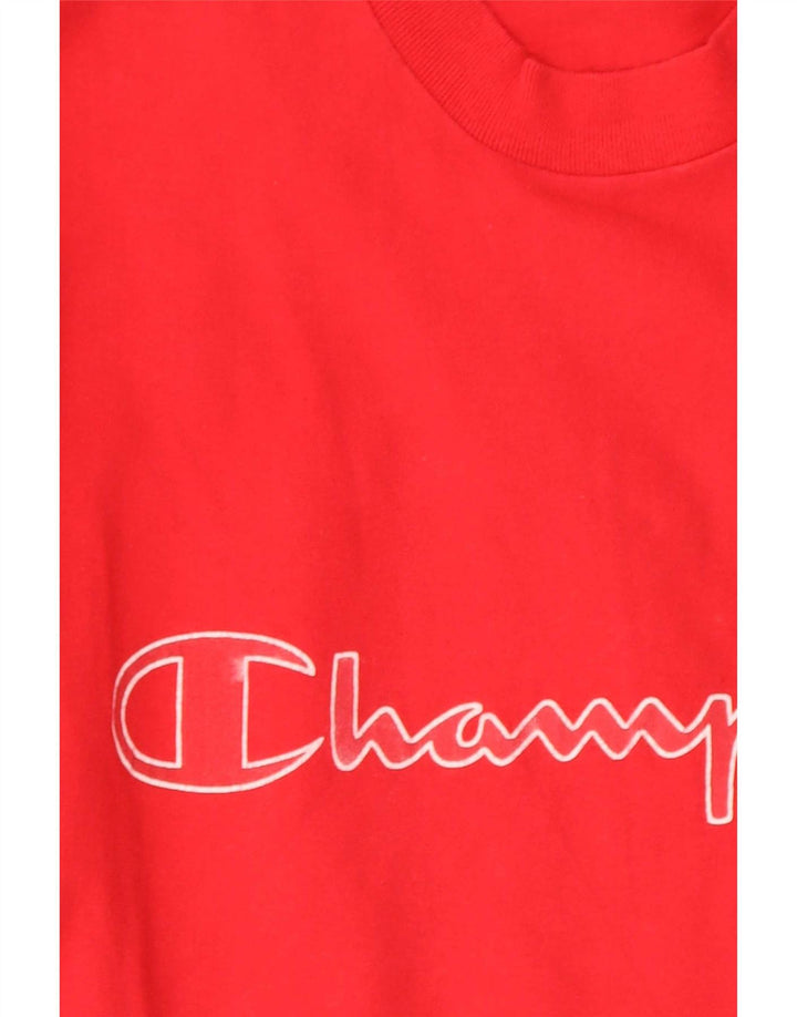 Champion Mens Graphic T-Shirt Top Medium Red
