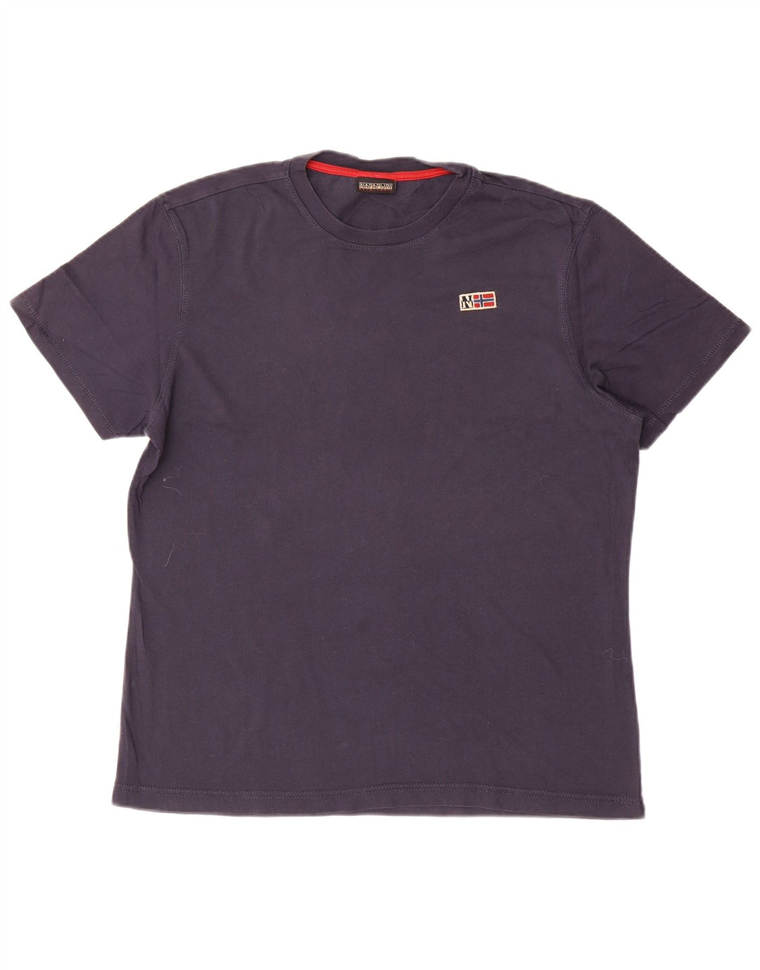 Napapijri Mens Geographic Graphic T-Shirt Top Medium Navy Blue