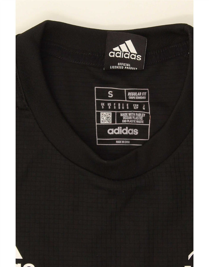 Adidas Mens All Blacks Regular Fit Graphic T-Shirt Top Small Black