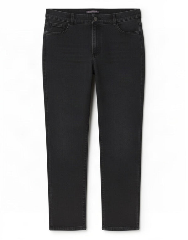 Marks & Spencer Womens Straight Jeans UK 16 Large W34 L29 Black Cotton