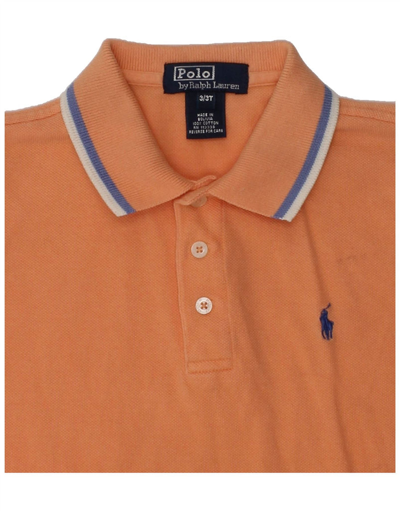 POLO RALPH LAUREN Boys Polo Shirt 2-3 Years Orange Cotton | Vintage Polo Ralph Lauren | Thrift | Second-Hand Polo Ralph Lauren | Used Clothing | Messina Hembry 