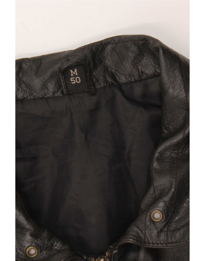 Enrico Gorlani Womens Leather Gilet UK 38 Medium Black