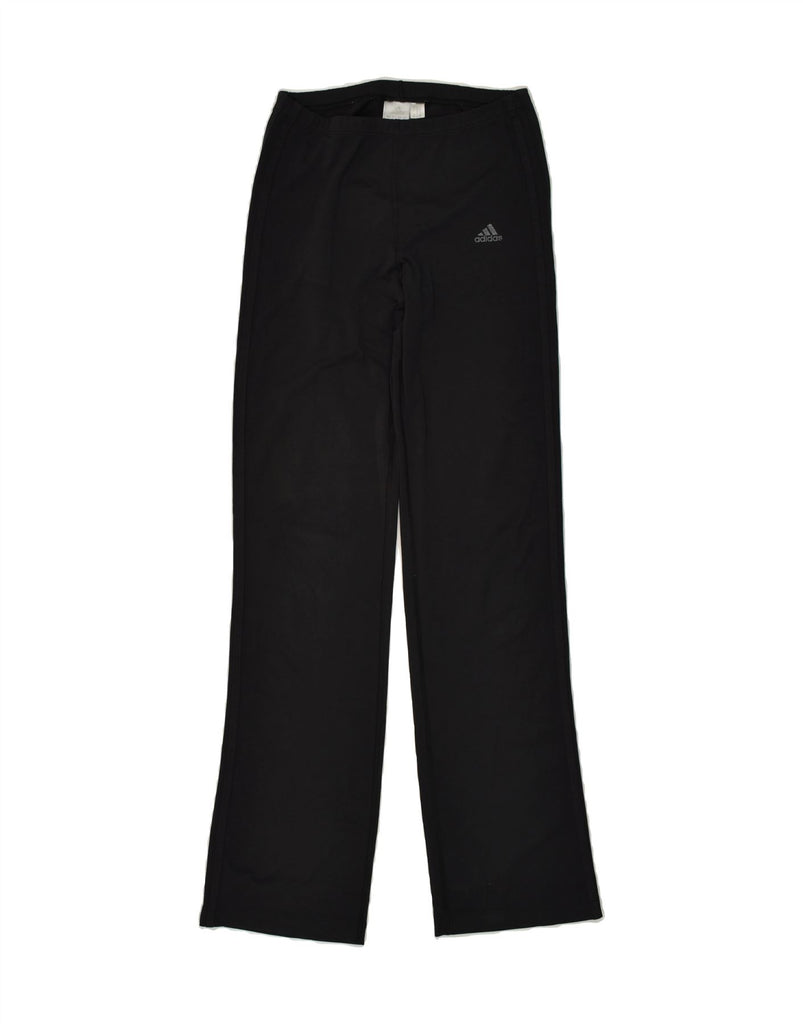 ADIDAS Womens Tracksuit Trousers UK 14 Medium Black Polyester | Vintage Adidas | Thrift | Second-Hand Adidas | Used Clothing | Messina Hembry 