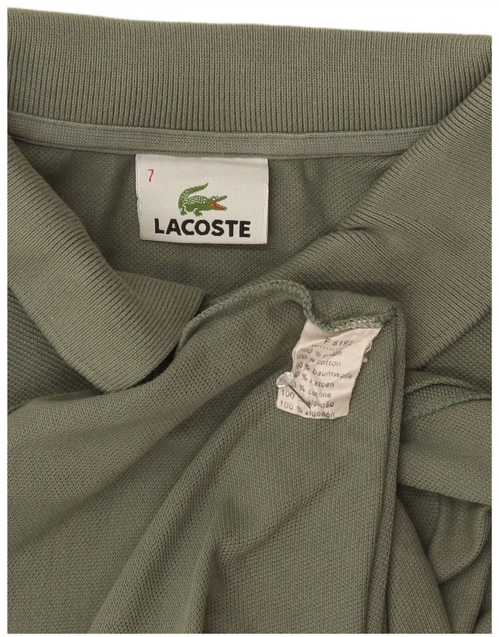 Lacoste Mens Polo Shirt Size 7 2XL Khaki Cotton