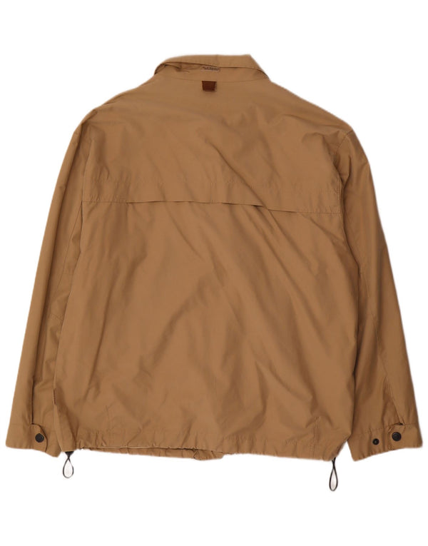 Vintage Mens Bomber Jacket IT 54 2XL Beige Cotton