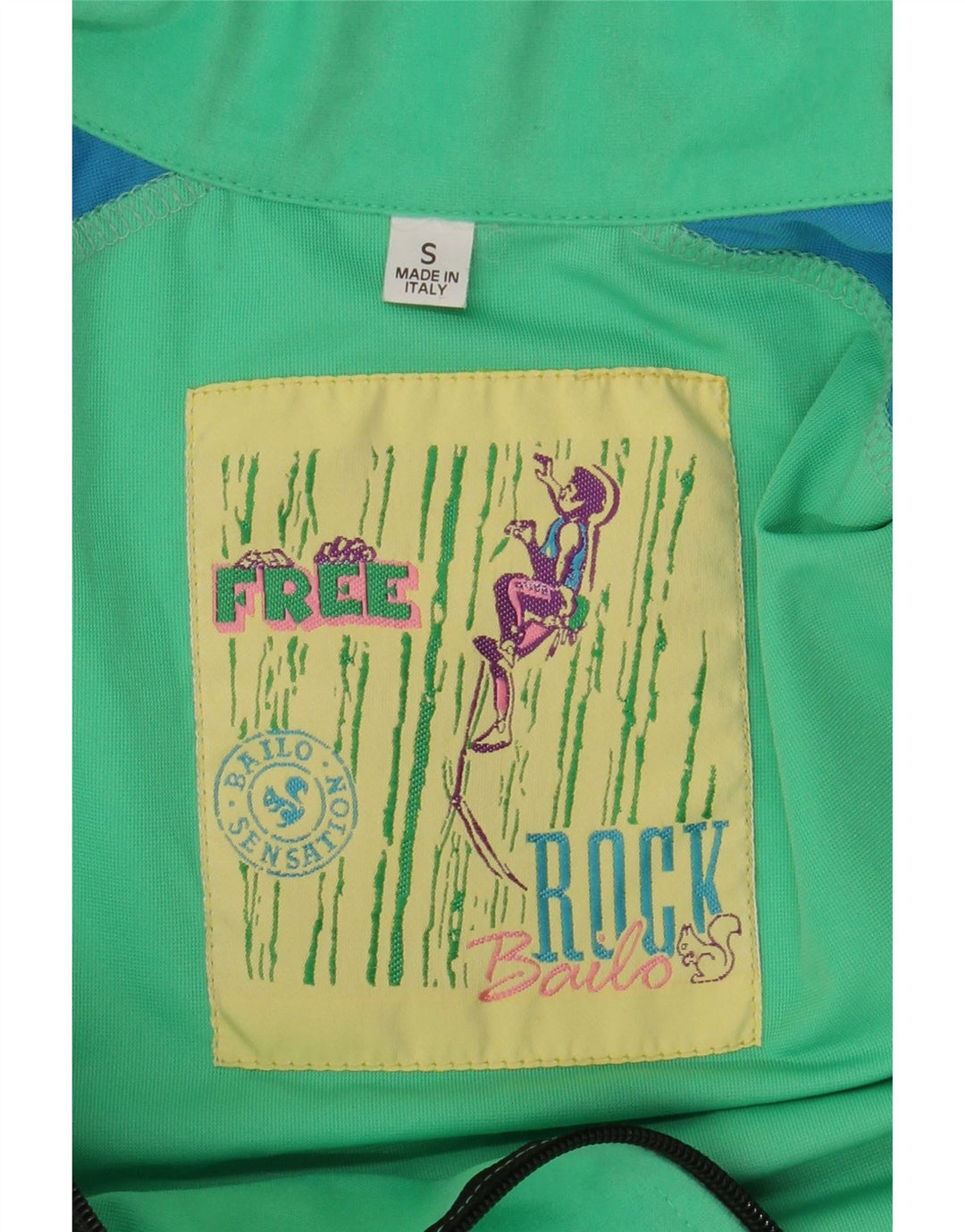 BAILO Mens Graphic Tracksuit Top Jacket Small Green Colourblock