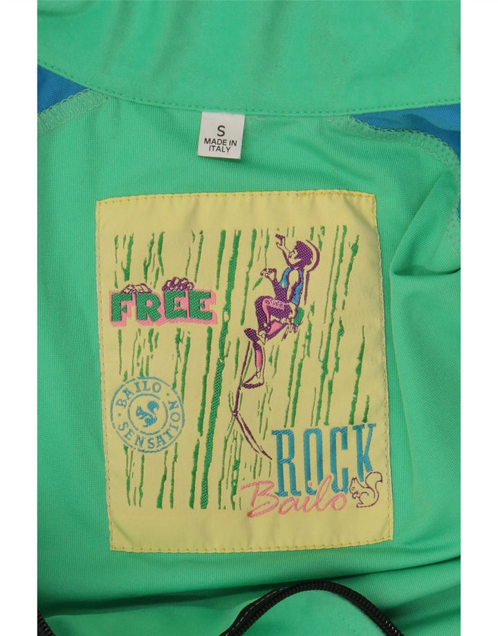 BAILO Mens Graphic Tracksuit Top Jacket Small Green Colourblock