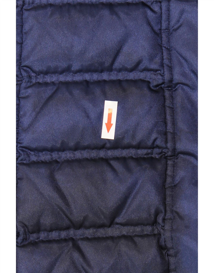 Fila Womens Hooded Padded Coat UK 14 Large Navy Blue