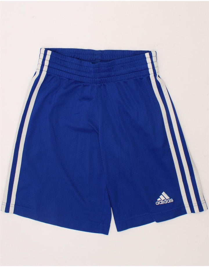 ADIDAS Boys Sport Shorts 7-8 Years Blue Polyester Vintage Adidas and Second-Hand Adidas from Messina Hembry 