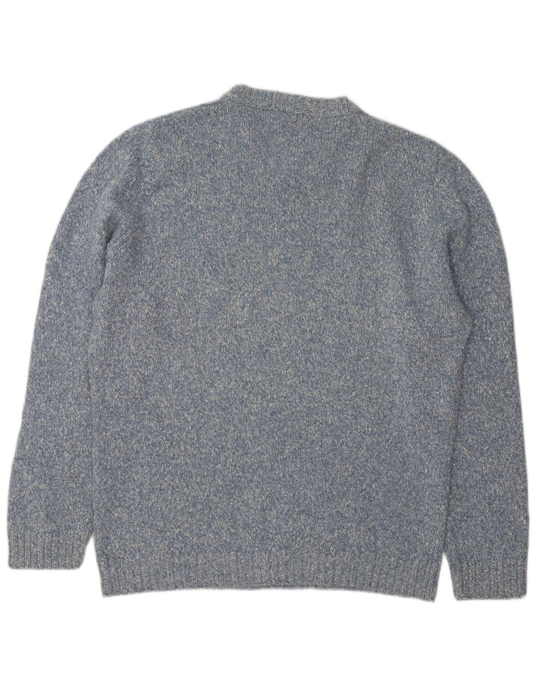 Gran Sasso Mens Crew Neck Jumper Sweater IT 48 Medium Blue Flecked Cashmere