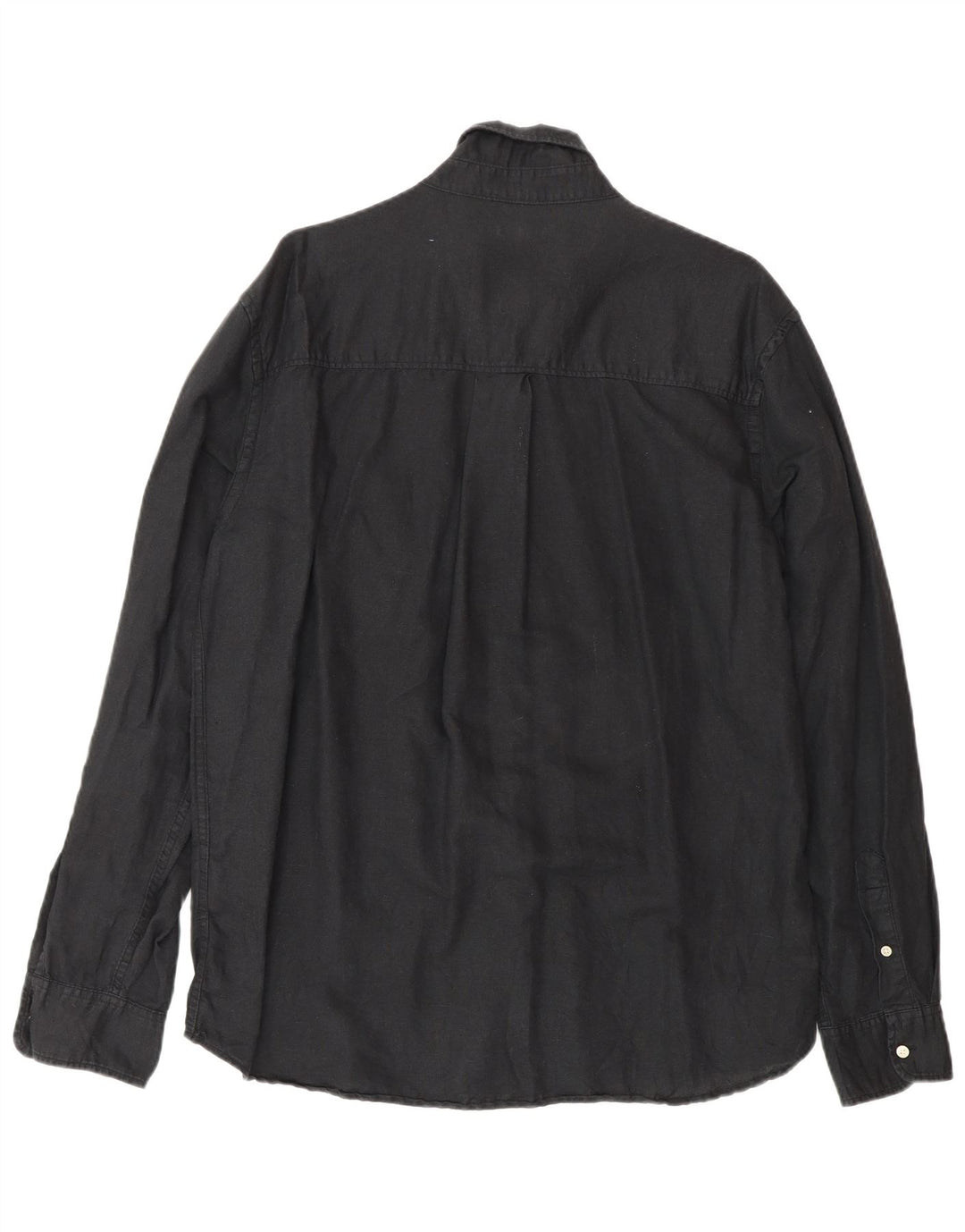 Zara Mens Shirt Medium Black Linen