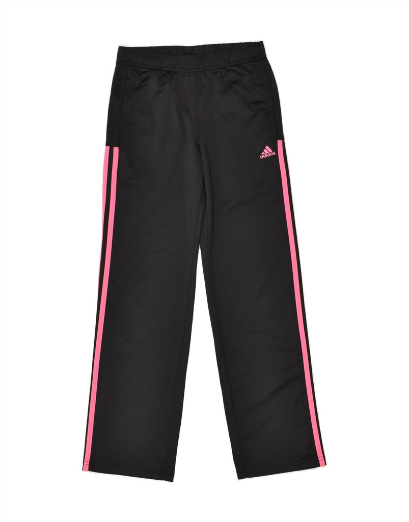 ADIDAS Girls Tracksuit Trousers 11-12 Years Black Polyester | Vintage Adidas | Thrift | Second-Hand Adidas | Used Clothing | Messina Hembry 