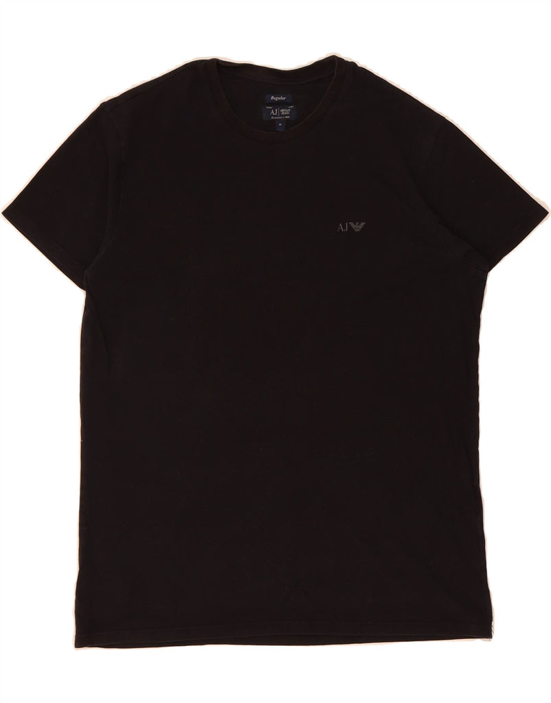 ARMANI JEANS Mens Regular T-Shirt Top Medium Black Vintage Armani Jeans and Second-Hand Armani Jeans from Messina Hembry 