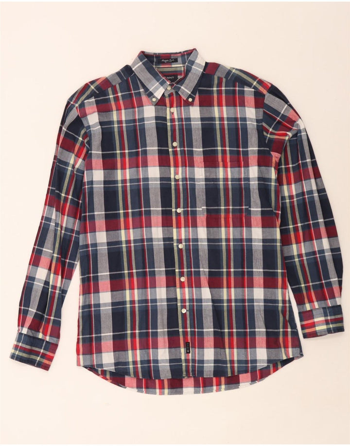 Gant Mens Regular Fit Shirt Large Navy Blue Check