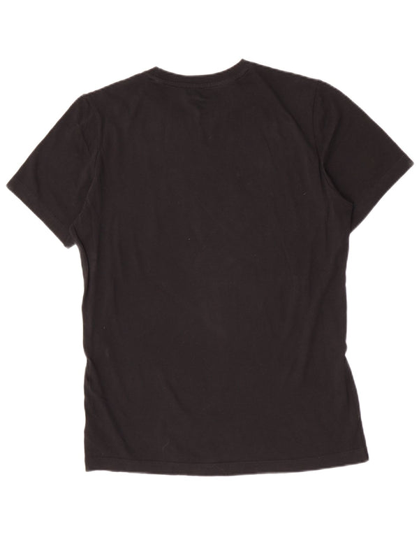 Adidas Boys Graphic T-Shirt Top 15-16 Years Black Cotton