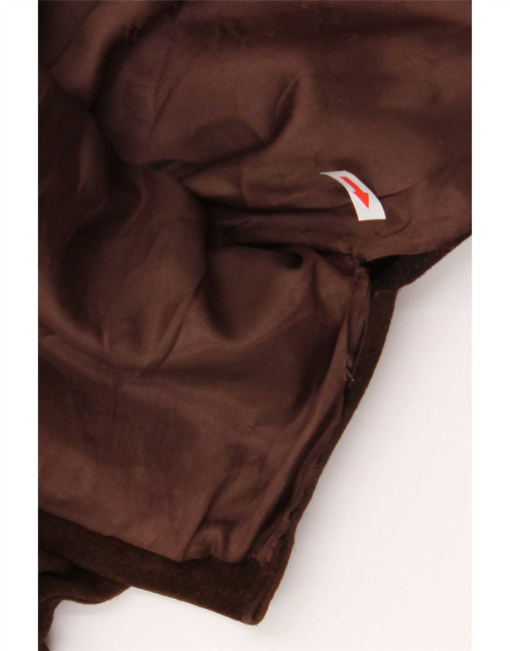 Reeve Mens 4 Button Suede Blazer Jacket IT 48 Medium Brown Leather