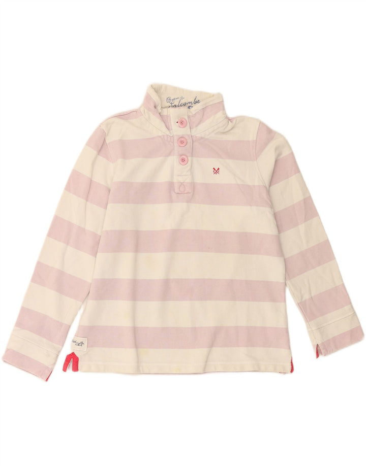 Crew Clothing Womens Sweatshirt Jumper UK 14 Large  Off White Cotton