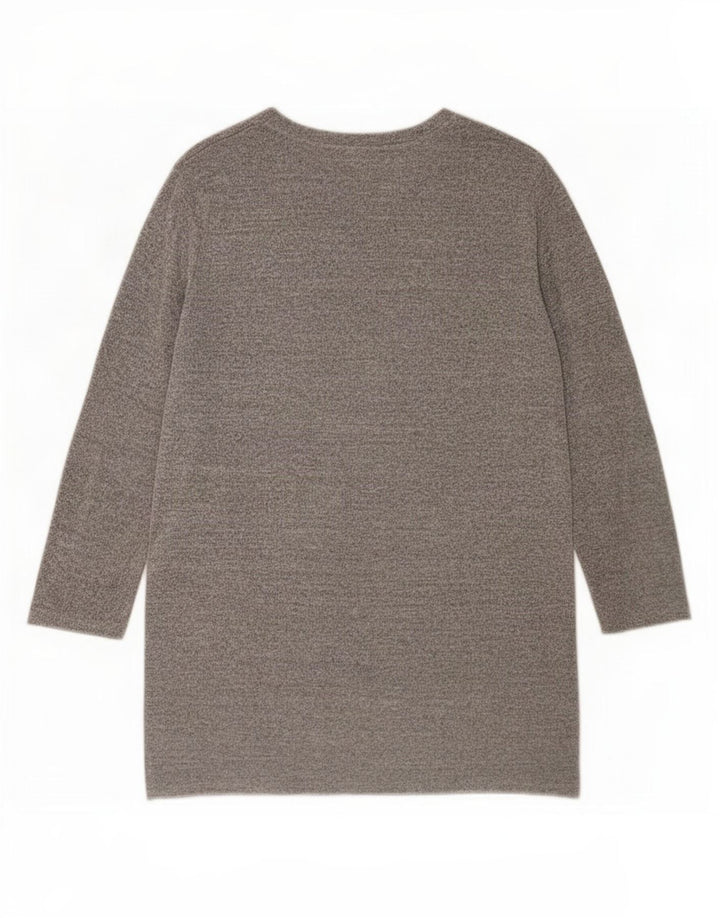 Zara Womens Asymmetric Blouse Top UK 14 Medium Grey