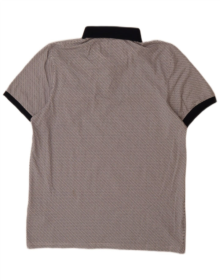 Ted Baker Mens Polo Shirt Size 4 Large Grey Spotted Cotton